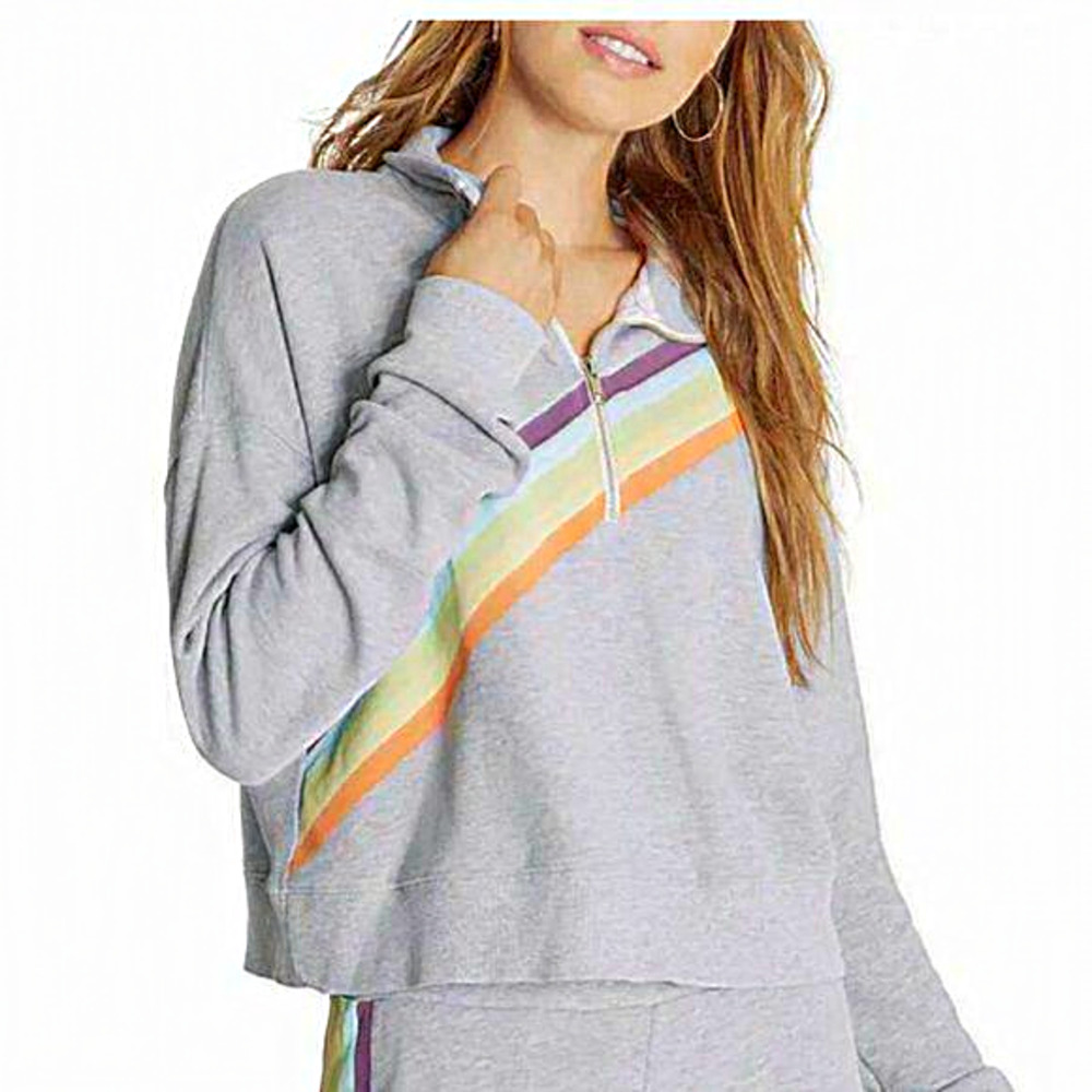 Women's Wildfox Rainbow Half Zip Sweatshirt XS